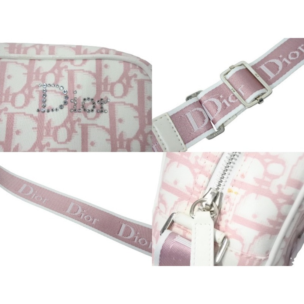 Dior rhinestones Trotter Christian shoulder bag pink - Picture 6 of 10
